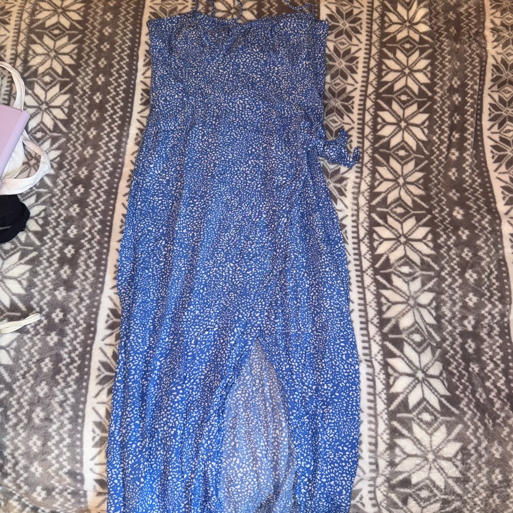 Zara Blue Patterned Dress